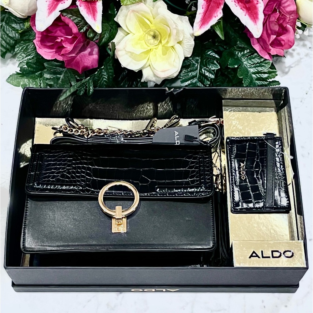 Aldo Crossbody bag and card holder.